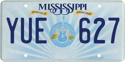 MS license plate YUE627