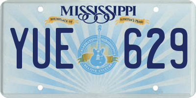 MS license plate YUE629