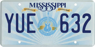 MS license plate YUE632