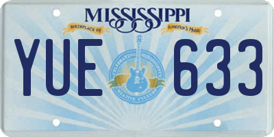 MS license plate YUE633