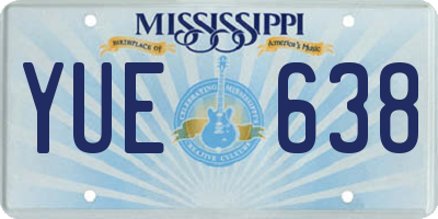 MS license plate YUE638