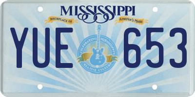 MS license plate YUE653