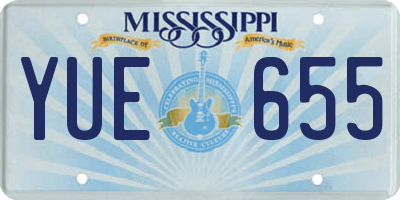 MS license plate YUE655