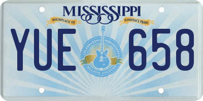 MS license plate YUE658