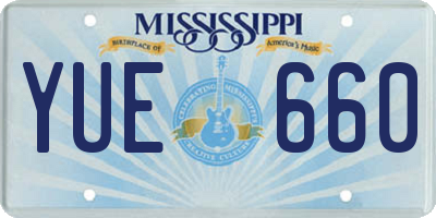 MS license plate YUE660
