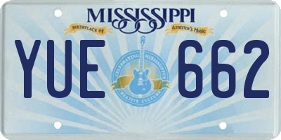 MS license plate YUE662