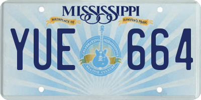 MS license plate YUE664
