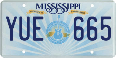 MS license plate YUE665