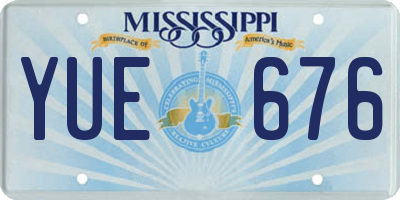 MS license plate YUE676