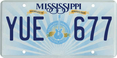 MS license plate YUE677