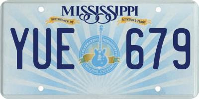 MS license plate YUE679