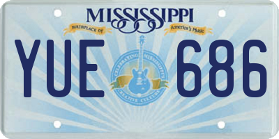 MS license plate YUE686