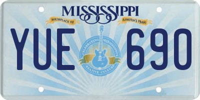 MS license plate YUE690