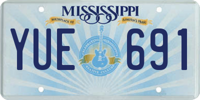 MS license plate YUE691
