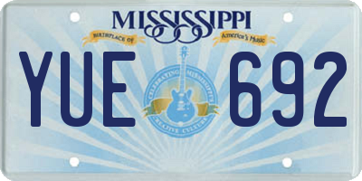 MS license plate YUE692