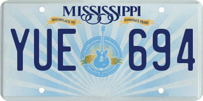 MS license plate YUE694