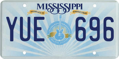 MS license plate YUE696