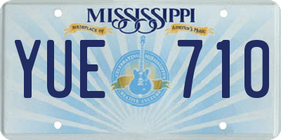 MS license plate YUE710