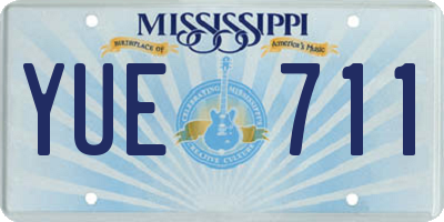 MS license plate YUE711