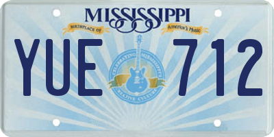 MS license plate YUE712