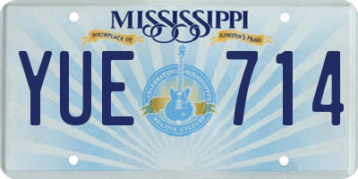 MS license plate YUE714