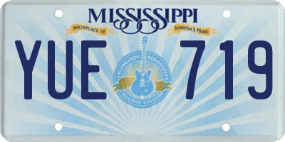MS license plate YUE719
