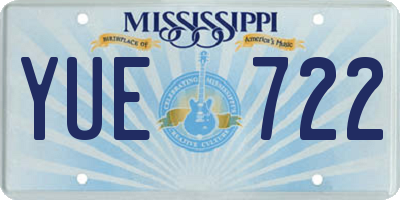 MS license plate YUE722