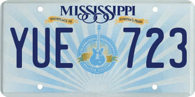 MS license plate YUE723