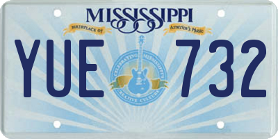 MS license plate YUE732