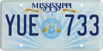 MS license plate YUE733