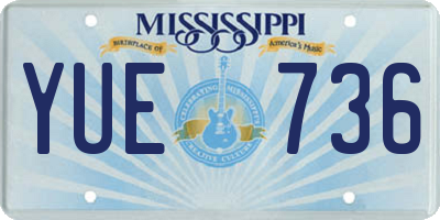 MS license plate YUE736