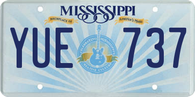 MS license plate YUE737