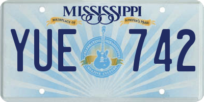 MS license plate YUE742