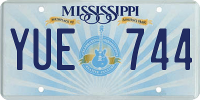 MS license plate YUE744