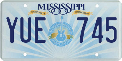 MS license plate YUE745