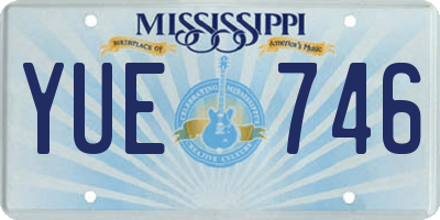 MS license plate YUE746