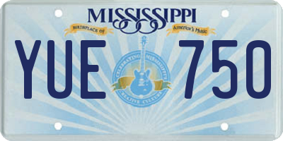 MS license plate YUE750