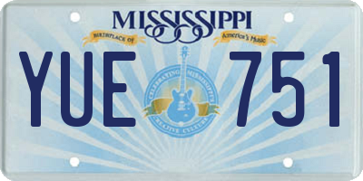MS license plate YUE751