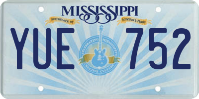 MS license plate YUE752