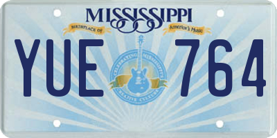 MS license plate YUE764