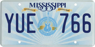 MS license plate YUE766