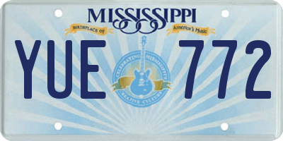 MS license plate YUE772