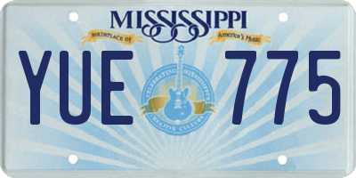 MS license plate YUE775