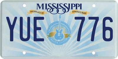 MS license plate YUE776