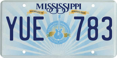 MS license plate YUE783