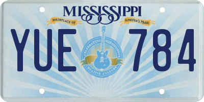 MS license plate YUE784