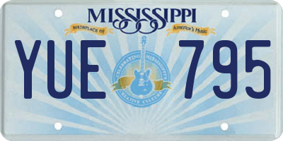 MS license plate YUE795