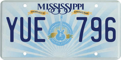 MS license plate YUE796