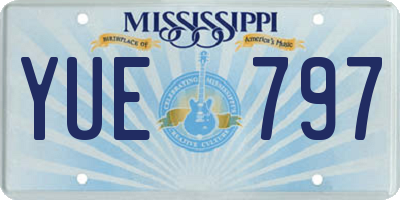 MS license plate YUE797