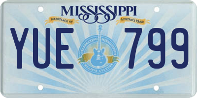 MS license plate YUE799